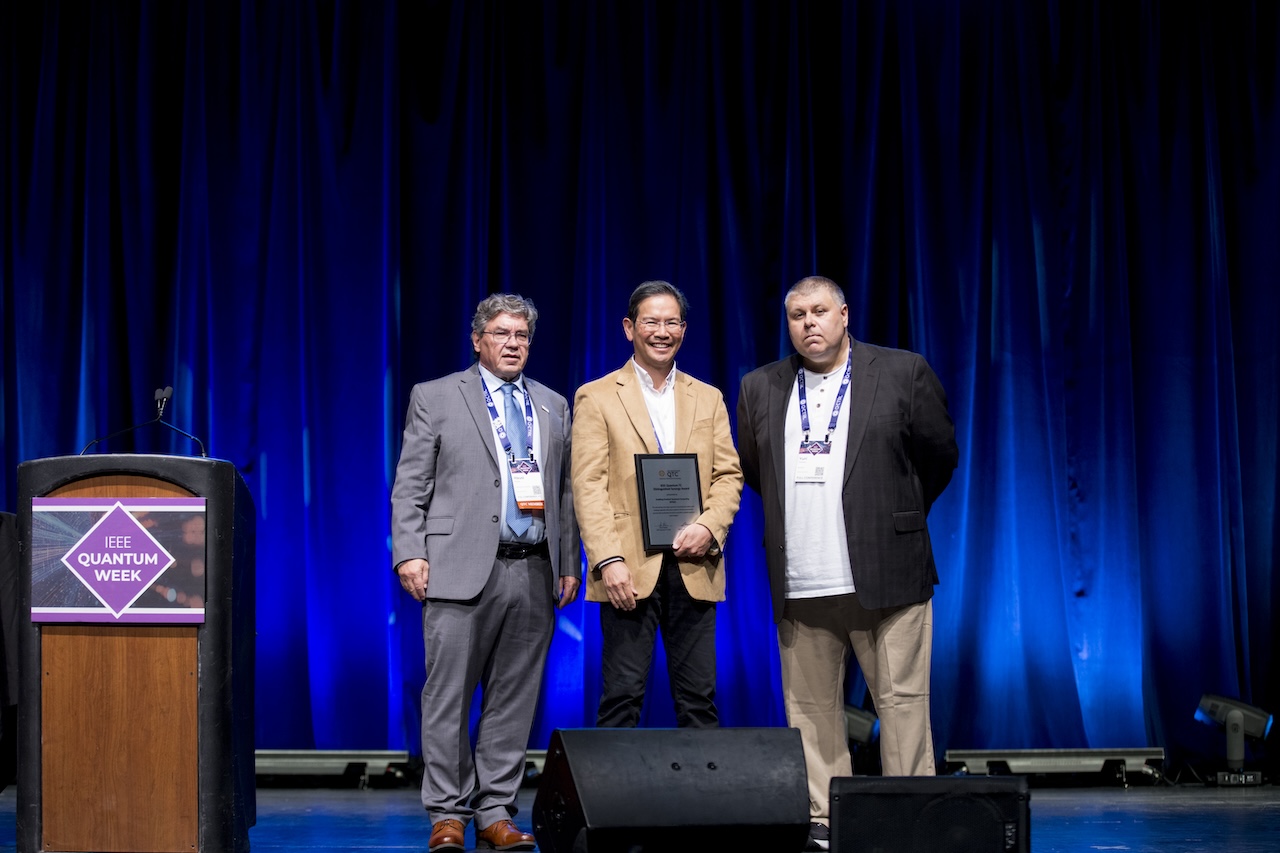 Fred Chong accepting award