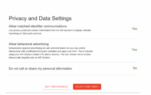 privacy settings example
