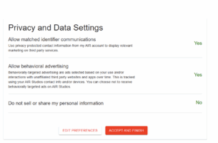 privacy settings example